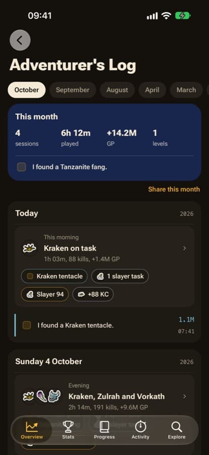 Adventurer's Log